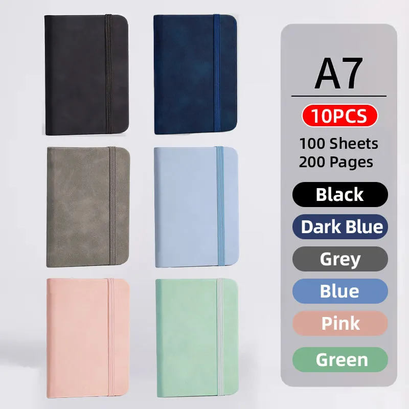 10pcs Mini Pocket Notebook A7 Small Portable Notepad for Office School Use