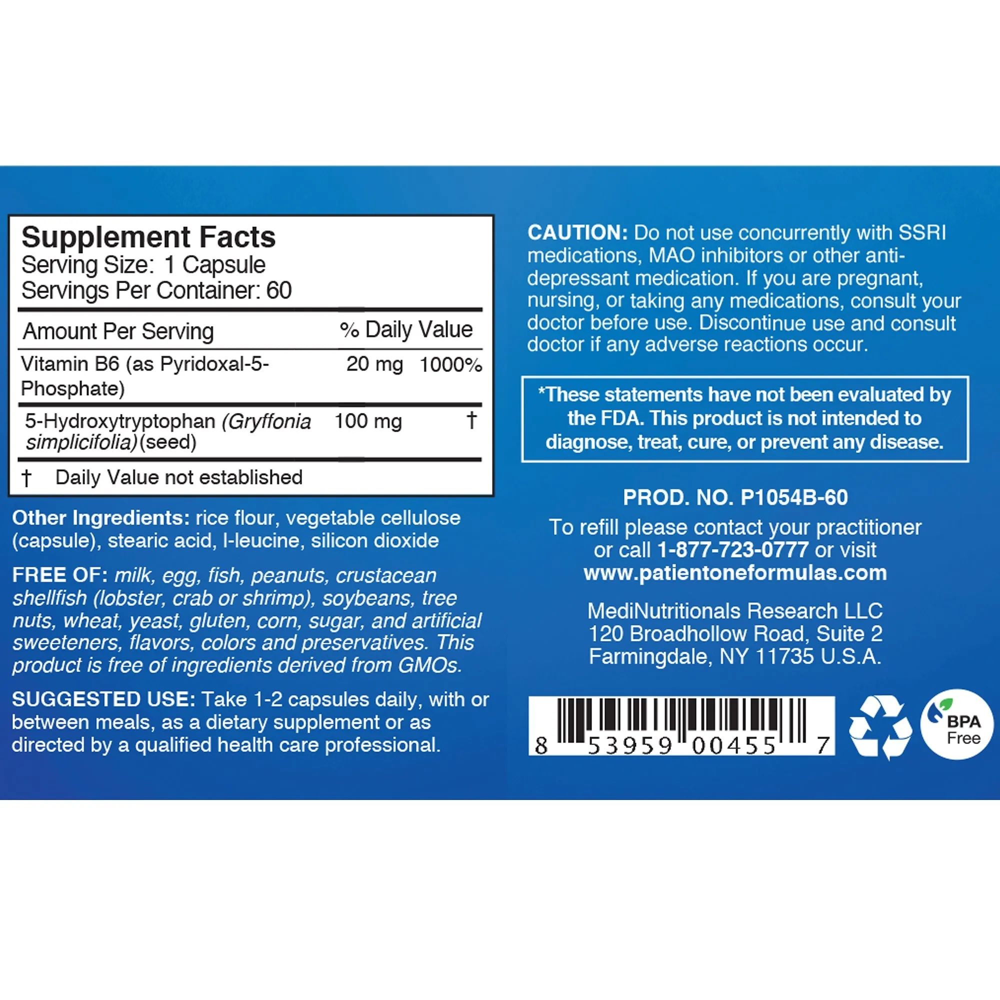 5 HTP 100mg w/Vitamin B6