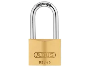 ABUS Mechanical 65/40Mm Brass Padlock 40Mm Long Shackle Keyed Alike 6406