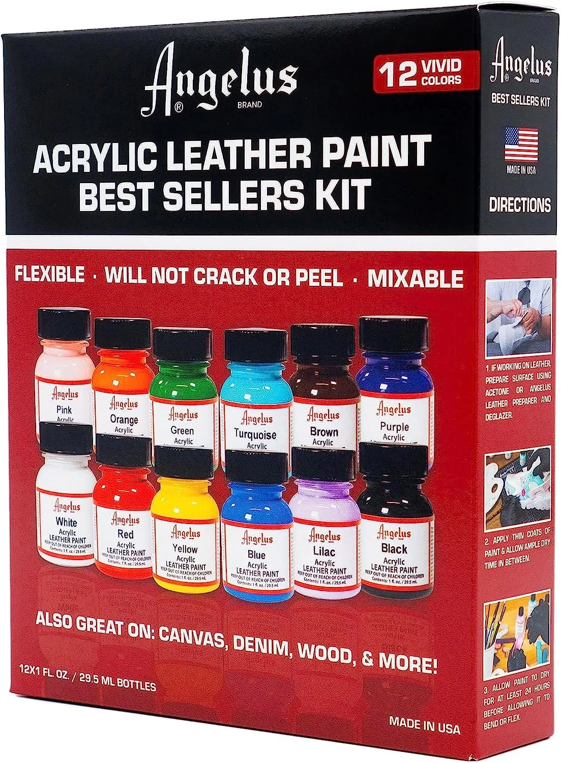Acrylic Leather Paint Starter Kit by