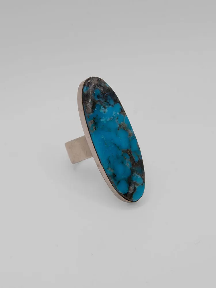 Adj Tall Oval Kingman Ring by Milton Lee