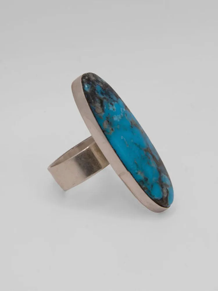 Adj Tall Oval Kingman Ring by Milton Lee