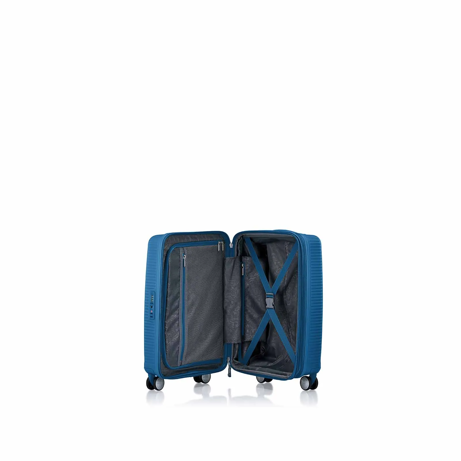 American Tourister Curio 2 55cm Carry-On Suitcase Pacific Blue