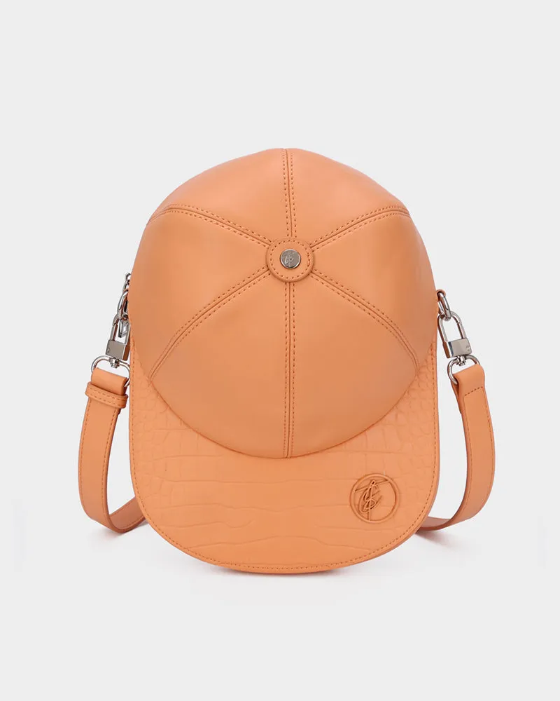 Baseball Cap Design Bag in Tangerine Brown