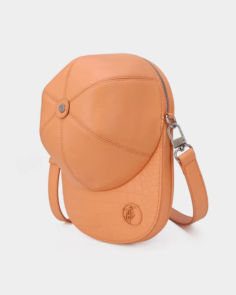 Baseball Cap Design Bag in Tangerine Brown