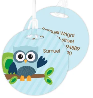 Blue Owl Be Yours Personalized Bag Tag