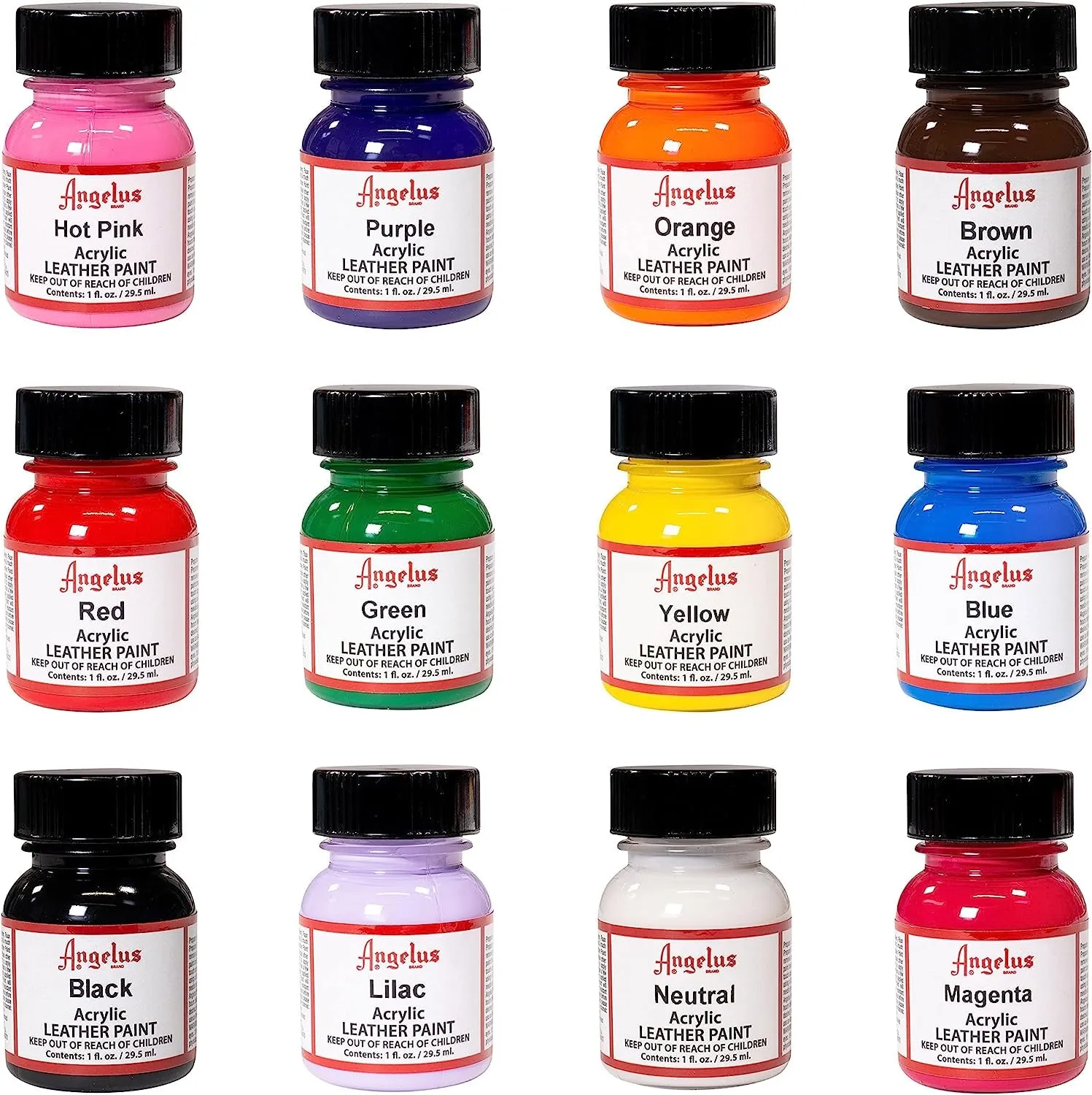 Brand Acrylic Paint Starter Kit 12 1Oz Leather Vinyl Sneaker