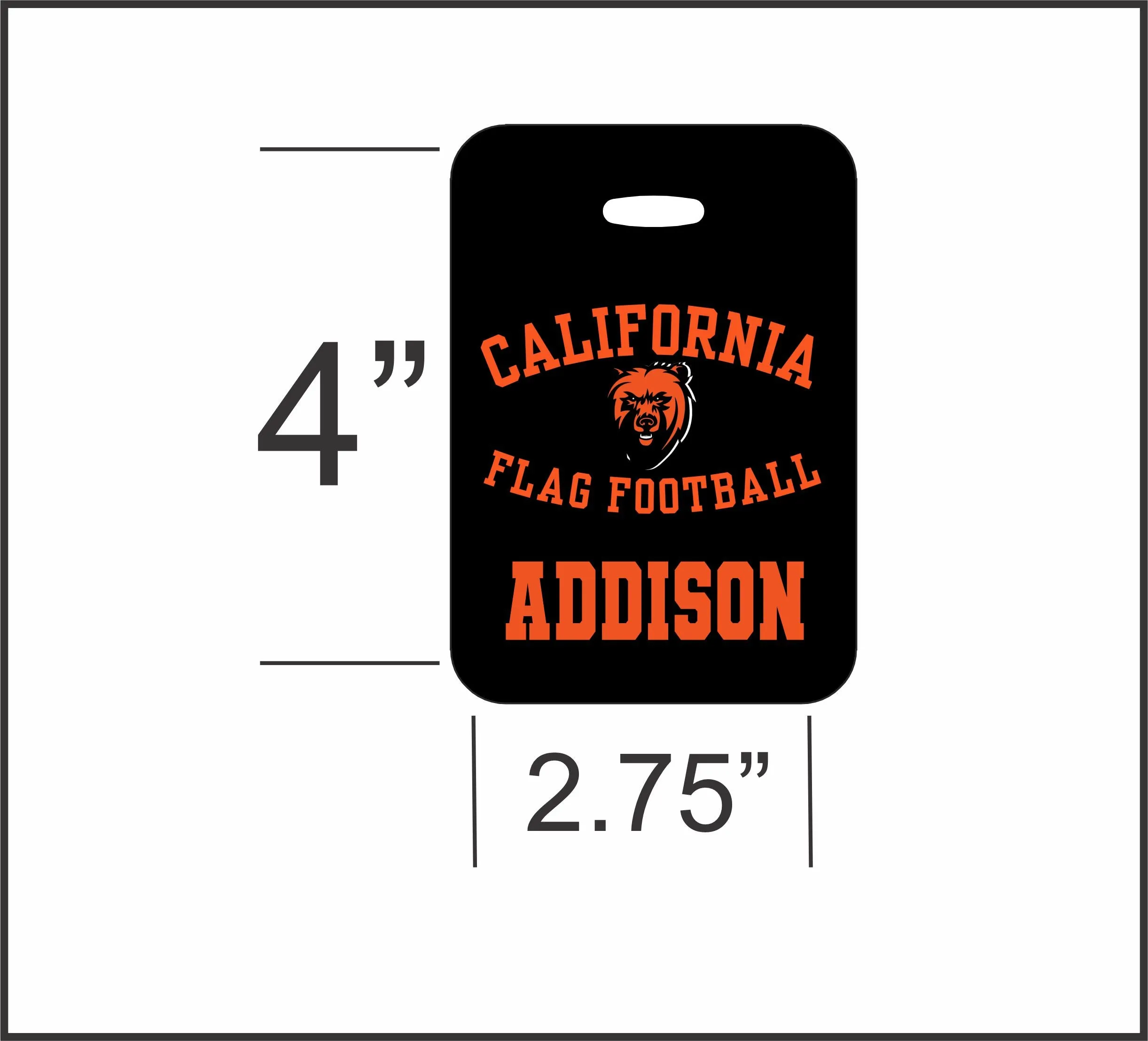 Cal High Flag Football Bag Tag