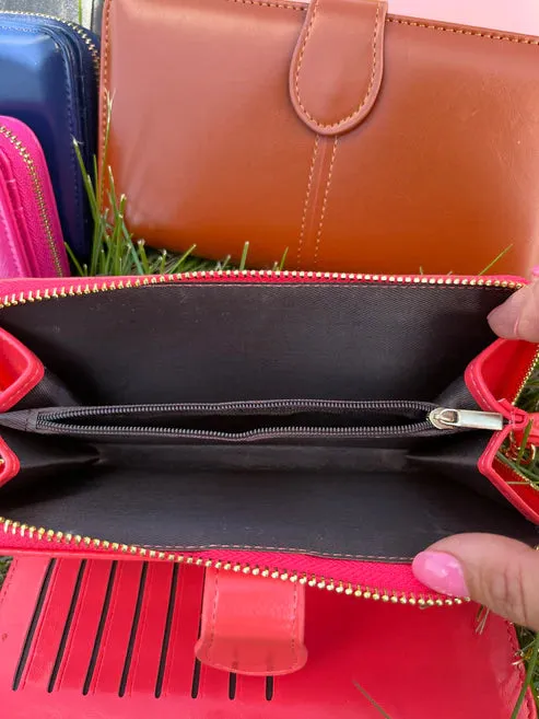 Chic Wristlet Wallet || Coral