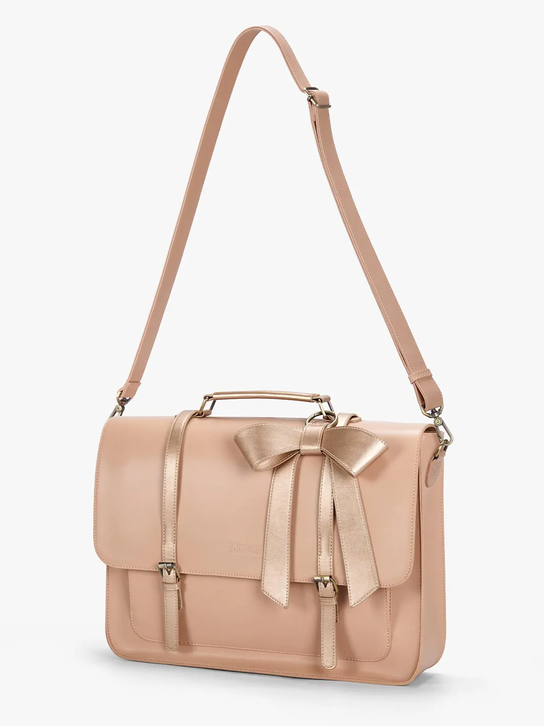 Cocoa Truffle Ecosusi Classic Bow Briefcase - Pink