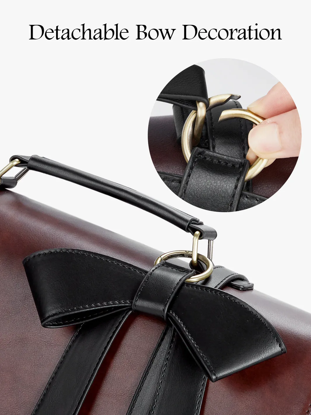 Cocoa Truffle Ecosusi Classic Bow Briefcase - Pink
