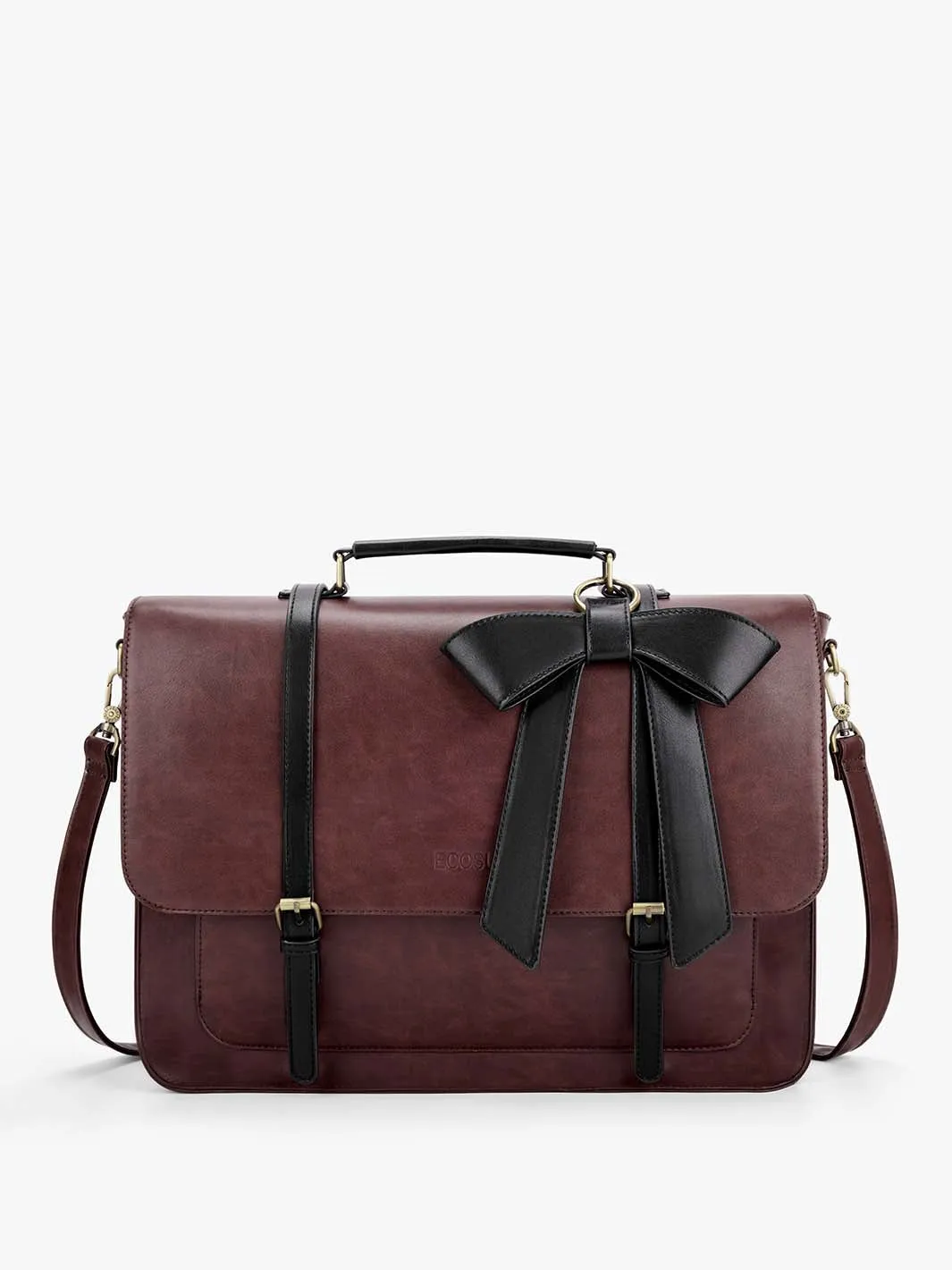 Cocoa Truffle Ecosusi Classic Bow Briefcase - Pink