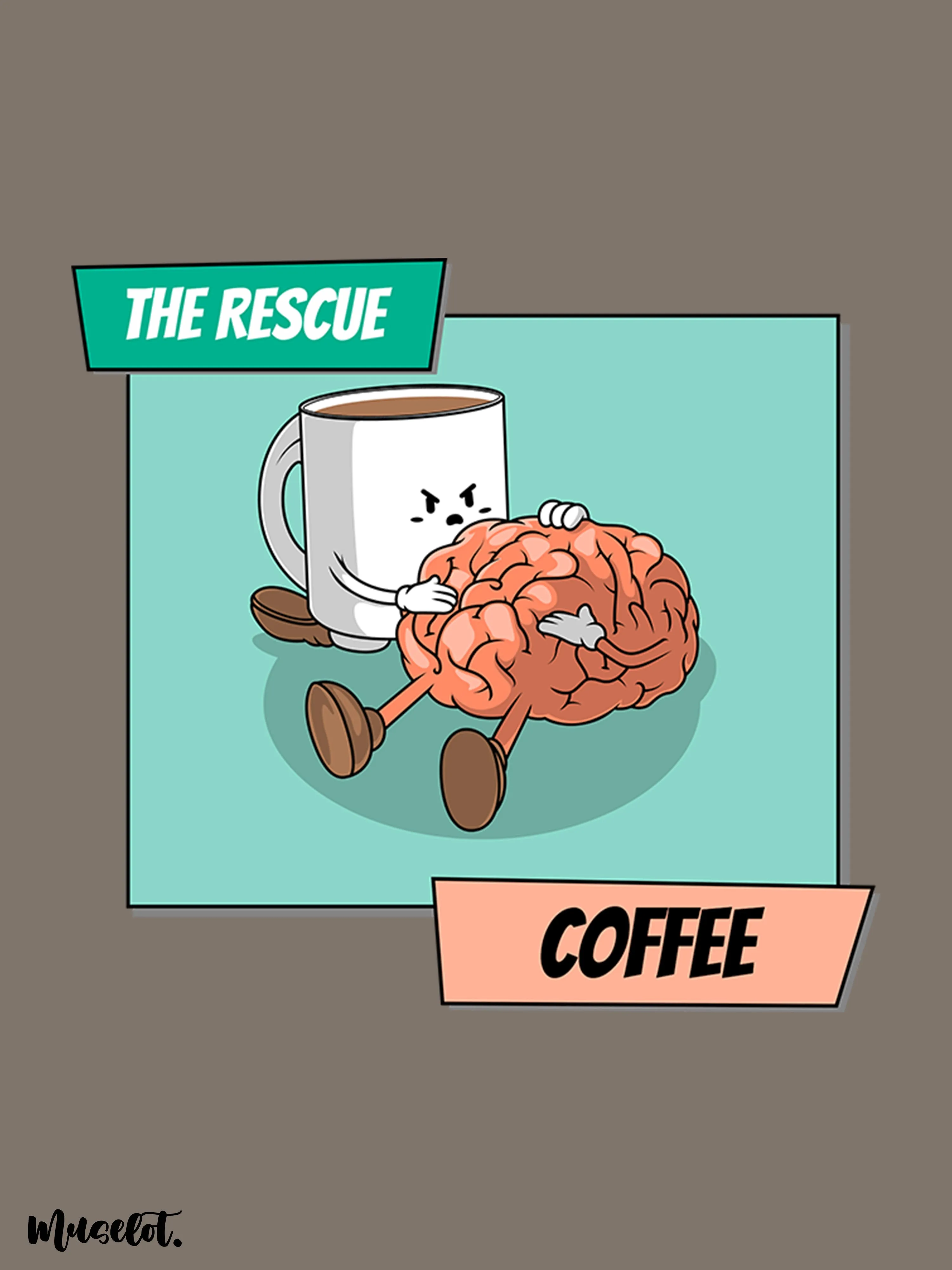 Coffee, the rescuer printed mugs