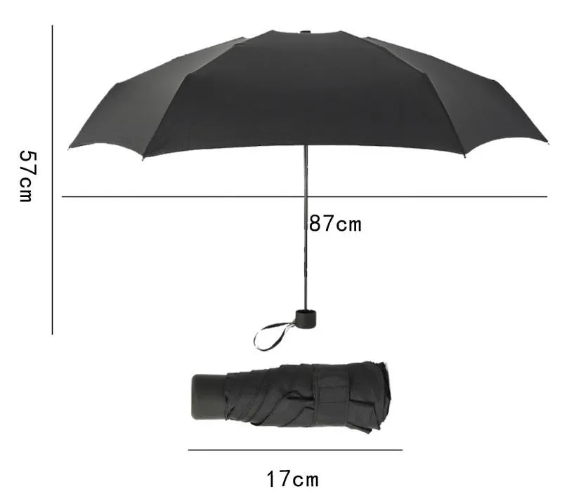 Compact Travel Folding Umbrella - Small and Light