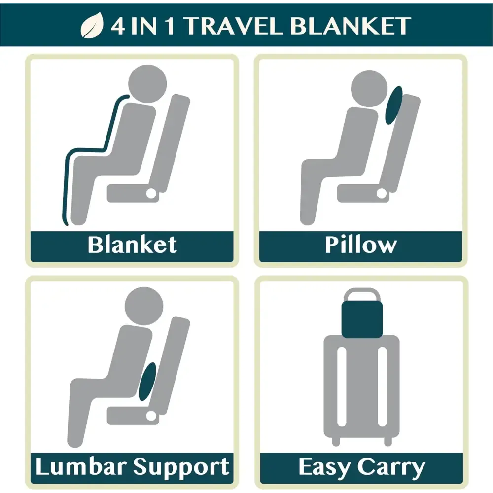 Cozy Red Fleece Travel Blanket with Hand Warmer Pouches