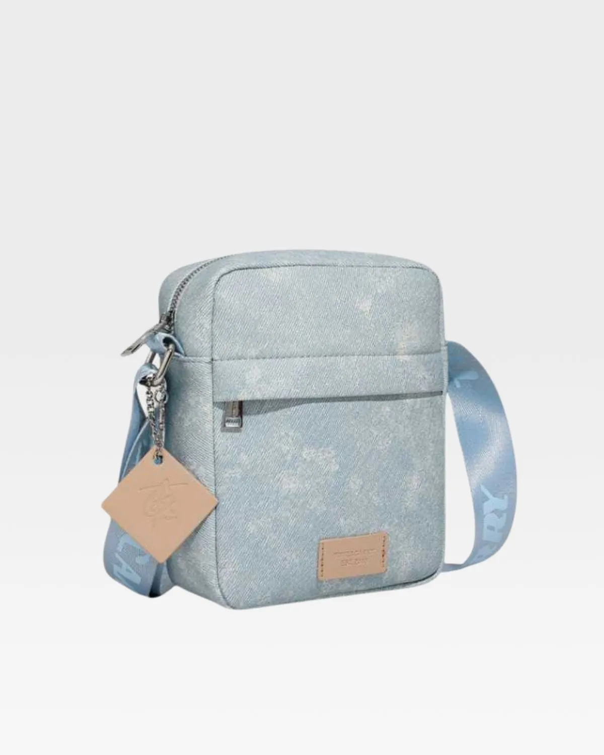 Denim Crossbody Bread Bag in Light Blue