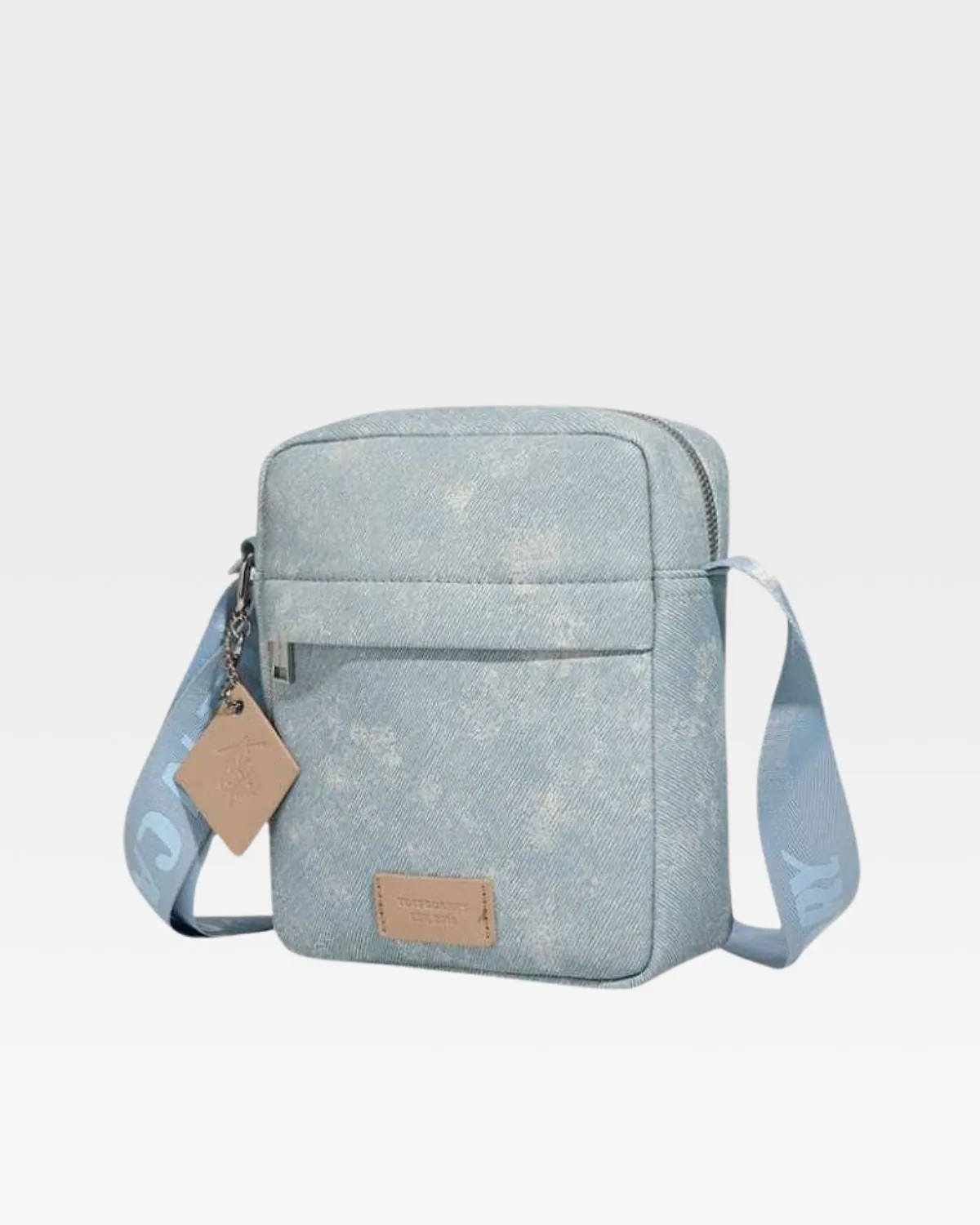 Denim Crossbody Bread Bag in Light Blue