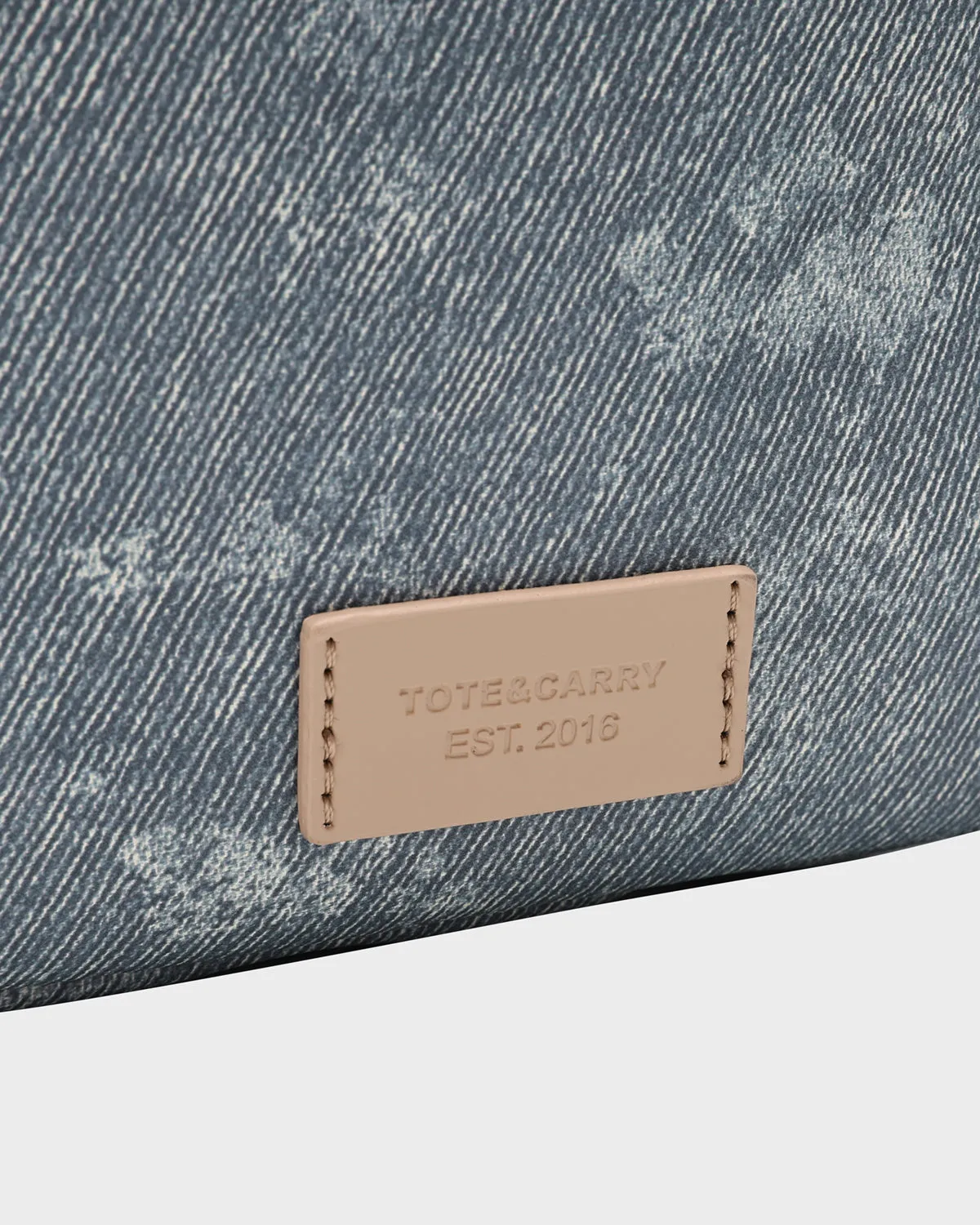 Denim Crossbody Bread Bag in Navy Blue