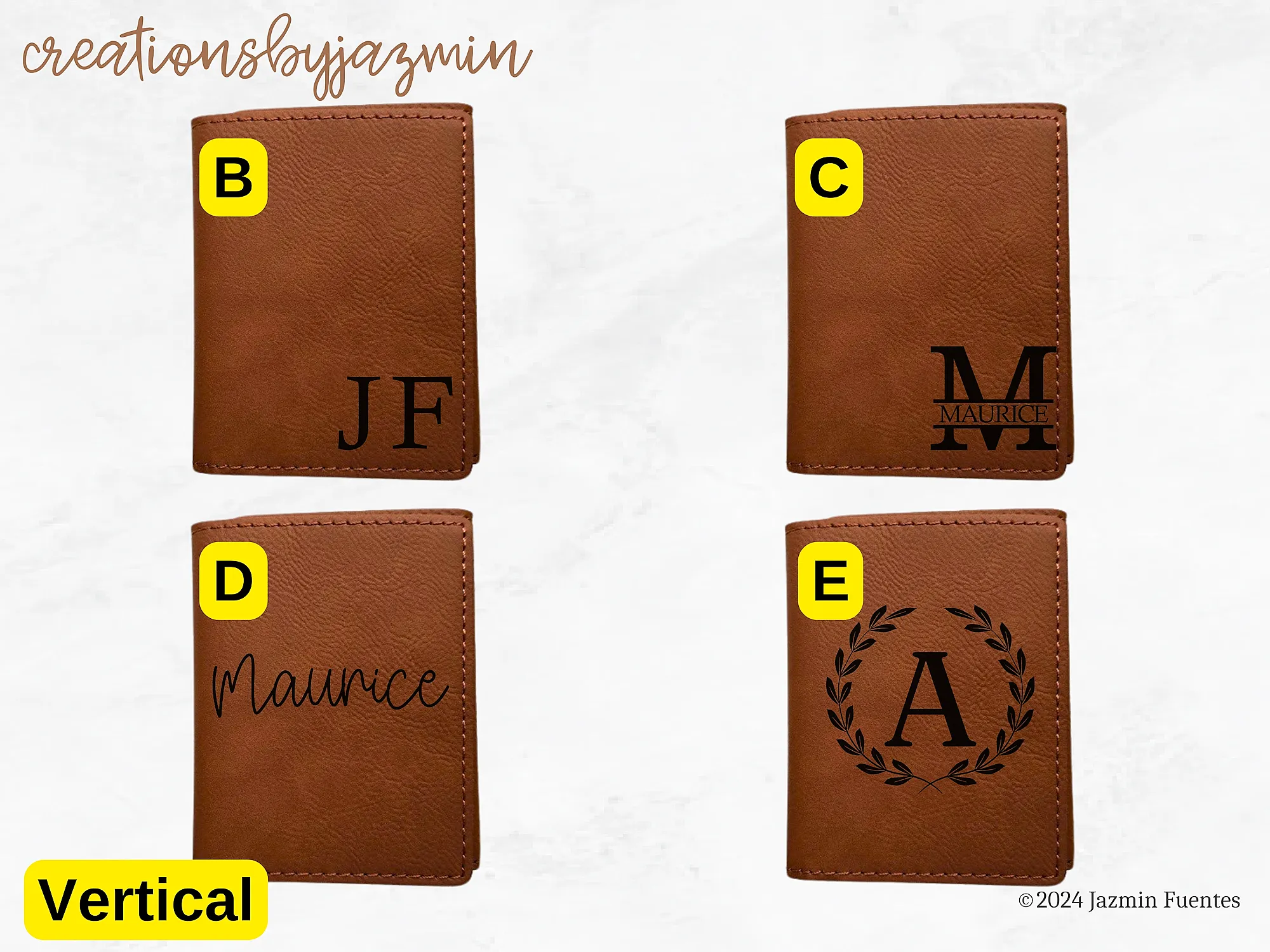 Father's Day Gift, Personalized Leatherette Trifold Wallet, Custom Gift For Dad