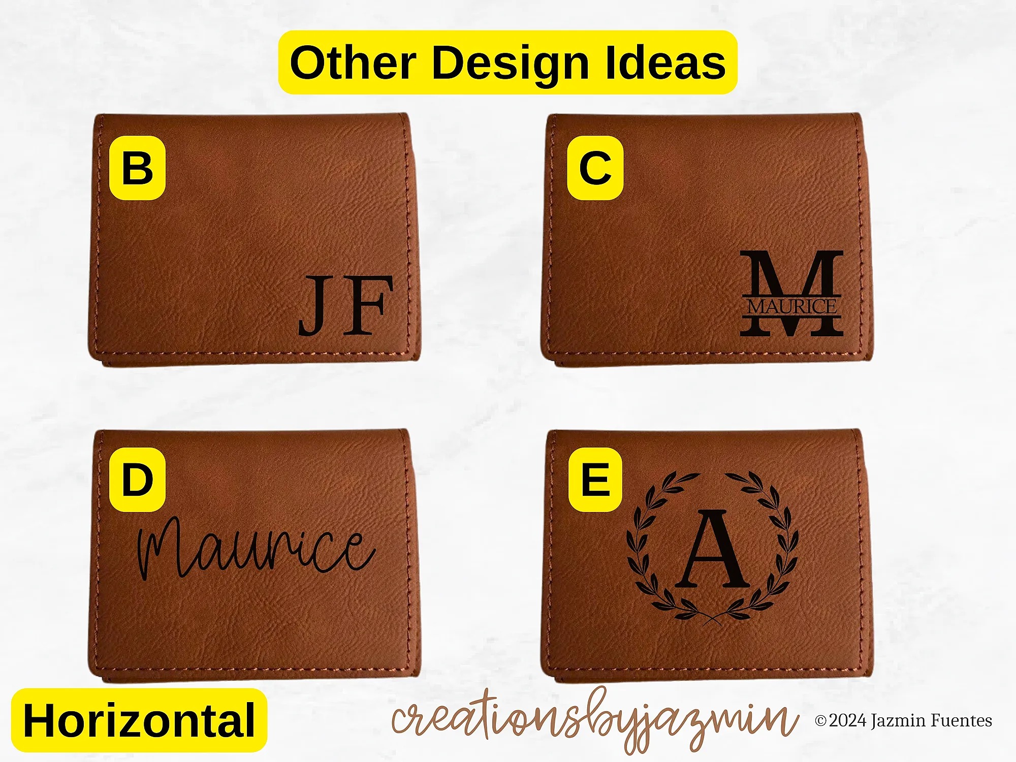 Father's Day Gift, Personalized Leatherette Trifold Wallet, Custom Gift For Dad