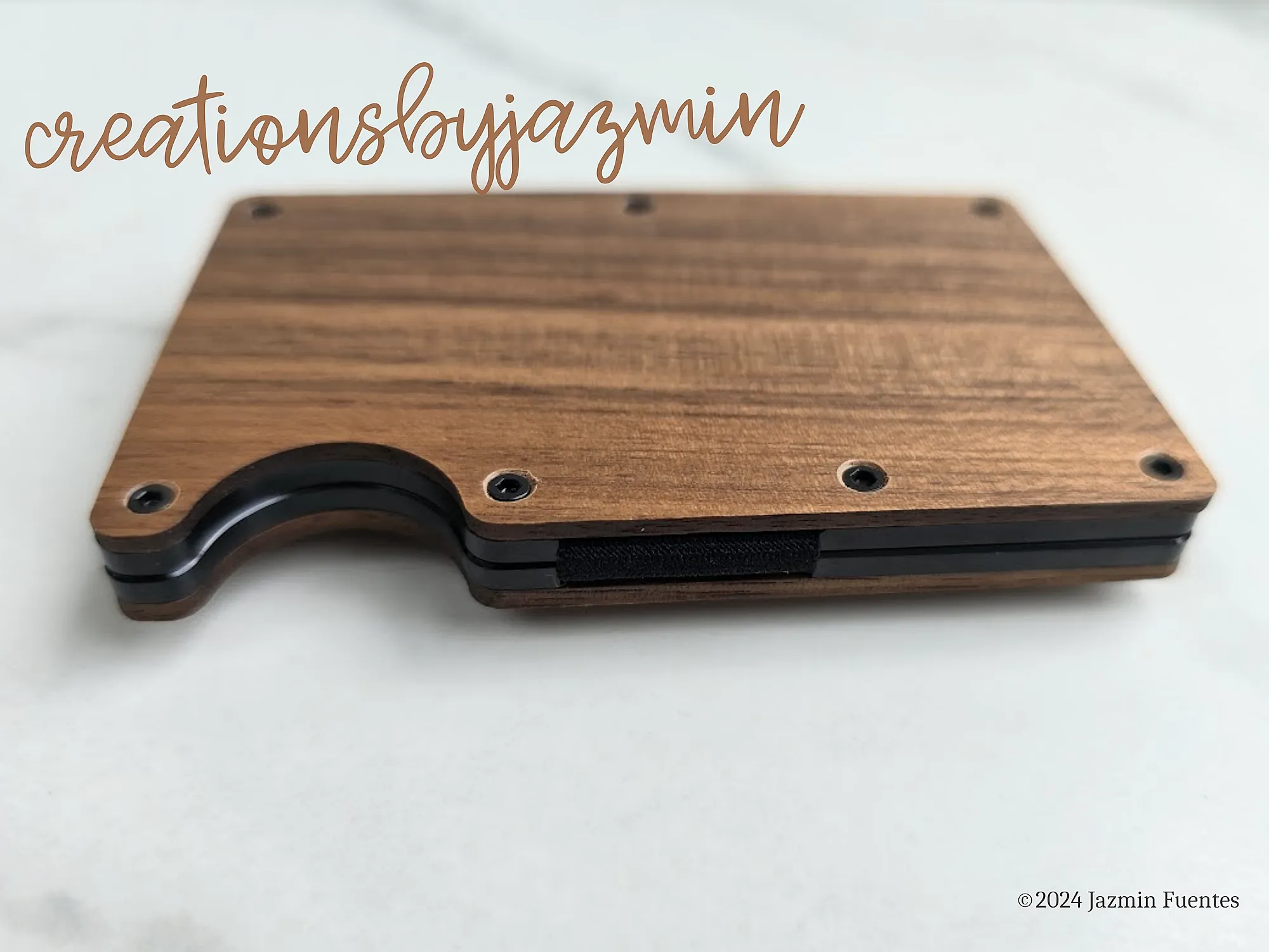 Father's Day Gift, Personalized Wooden Minimalist Wallet, Custom Gift For Dad
