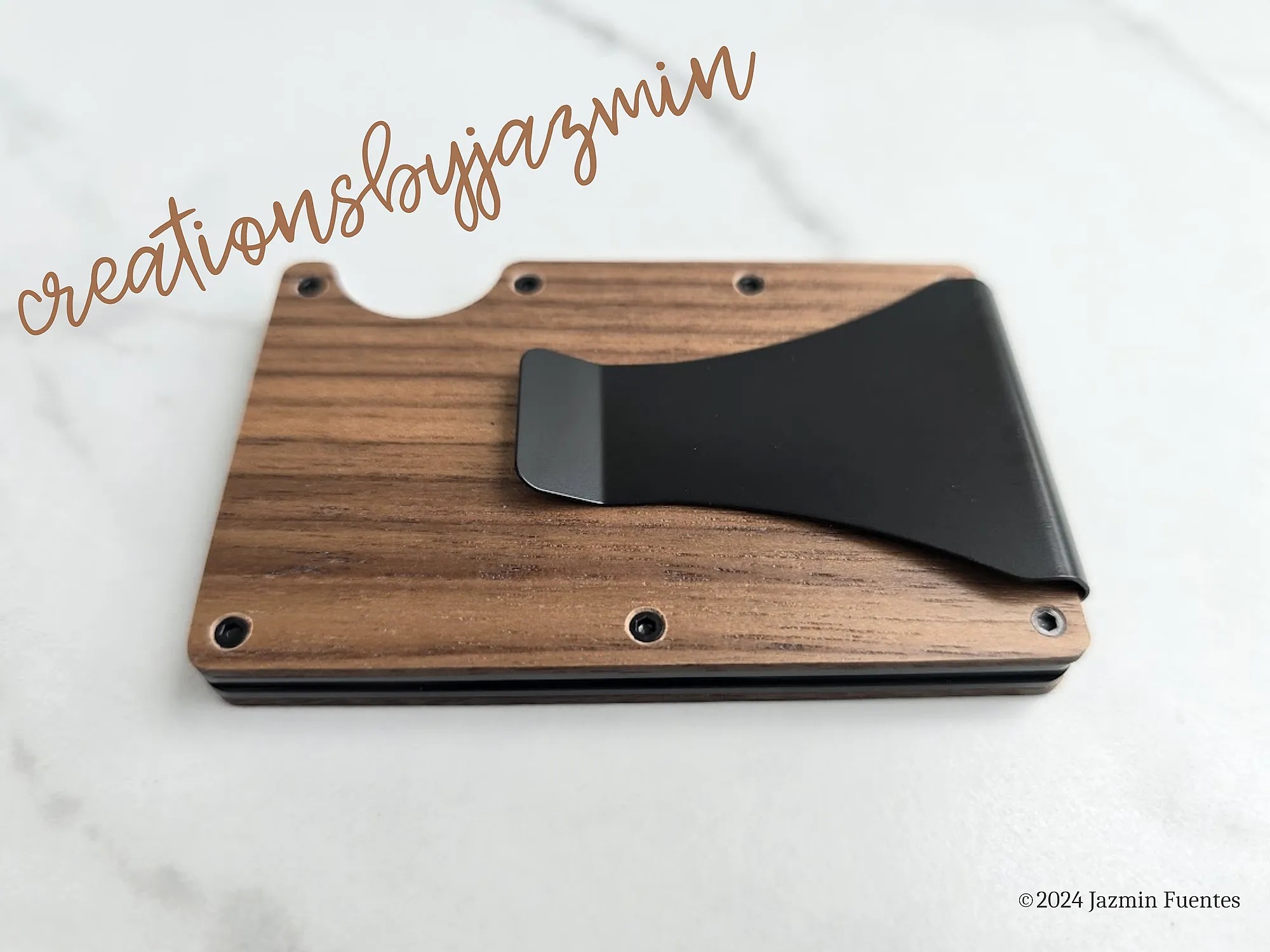 Father's Day Gift, Personalized Wooden Minimalist Wallet, Custom Gift For Dad