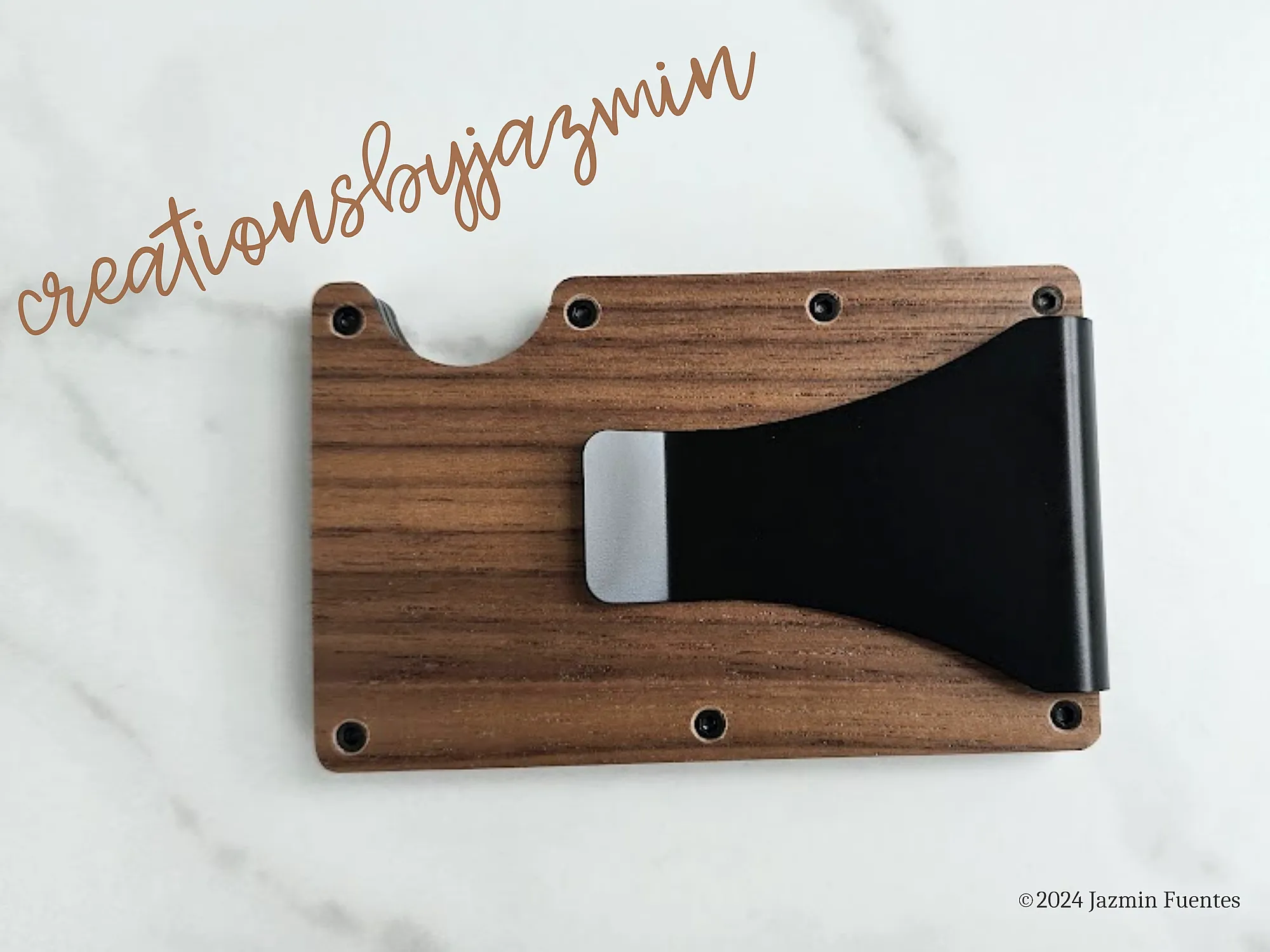 Father's Day Gift, Personalized Wooden Minimalist Wallet, Custom Gift For Dad