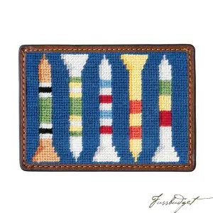 Golf Tees Needlepoint Card Wallet
