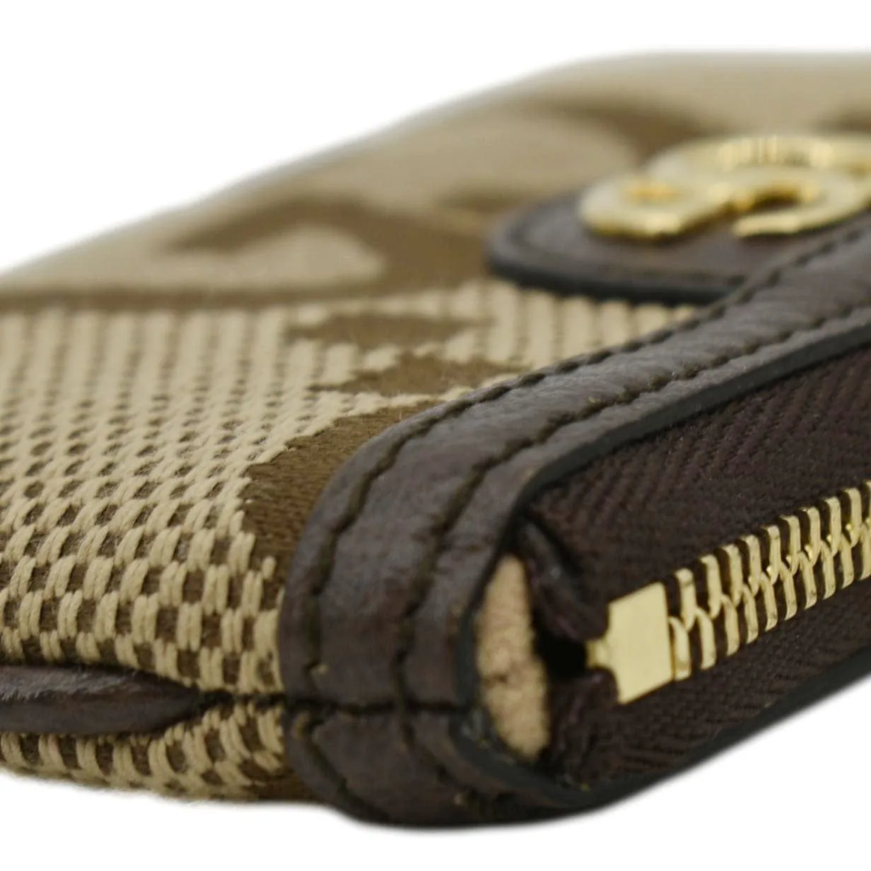 GUCCI Ophidia Jumbo GG Canvas Key Case Beige 671722