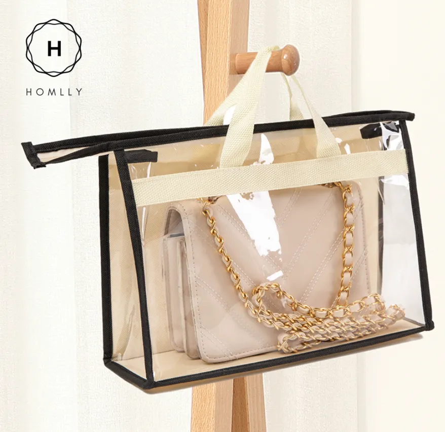 Homlly Transparent Dust proof Handbag Storage Protector with Zipper
