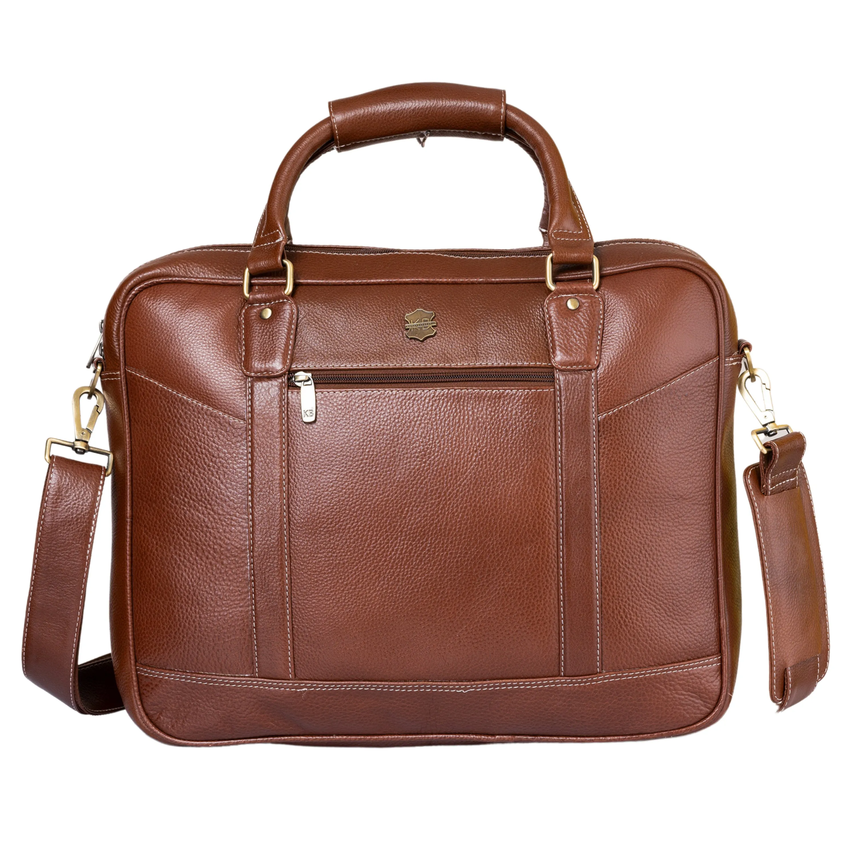Kuger-Brent Spectre Cognac Genuine Leather Unisex Messenger Bag