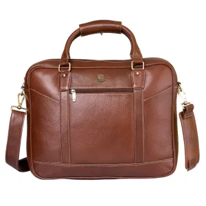 Kuger-Brent Spectre Cognac Genuine Leather Unisex Messenger Bag