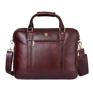 Kuger-Brent Spectre Wine Genuine Leather Unisex Messenger Bag