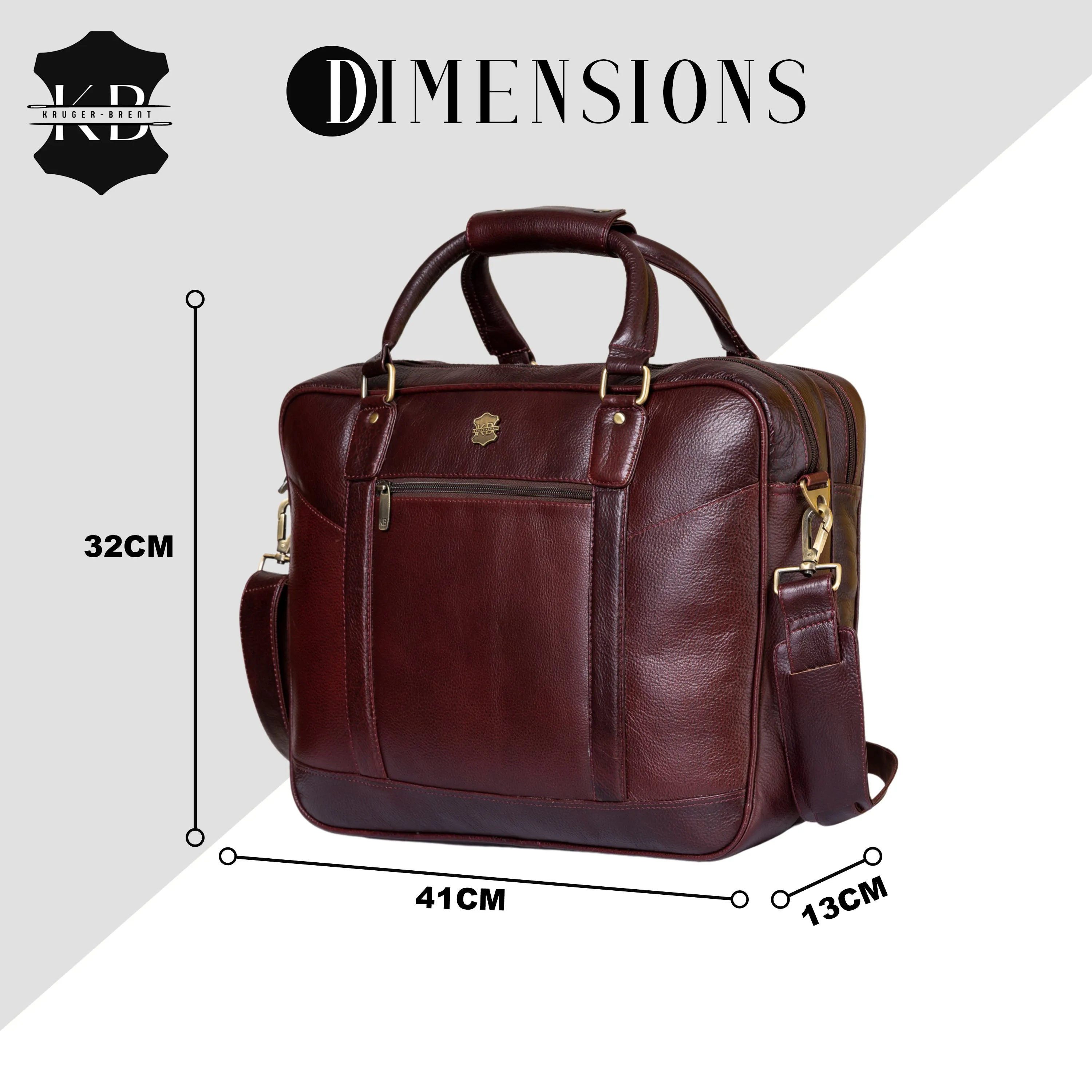Kuger-Brent Spectre Wine Genuine Leather Unisex Messenger Bag