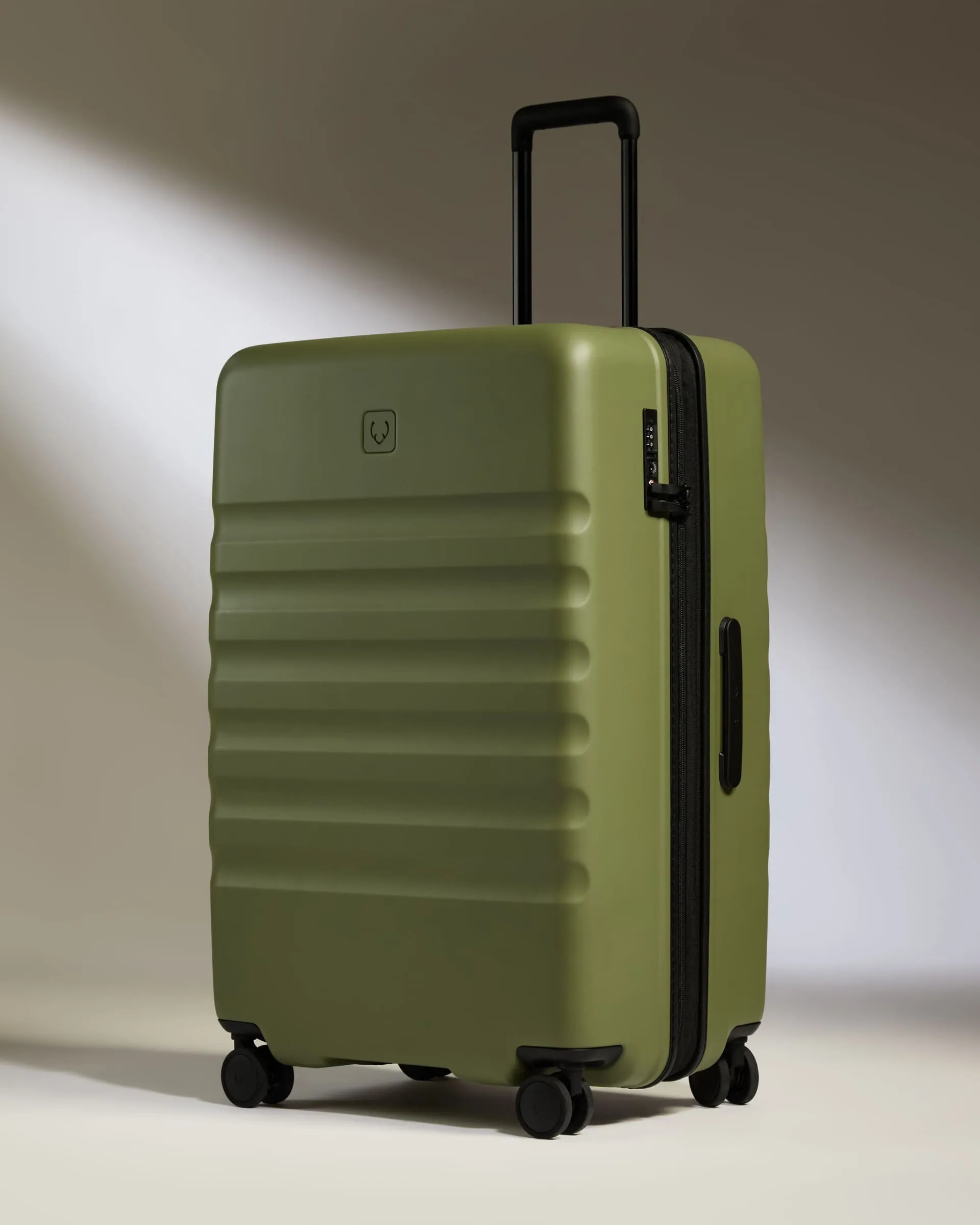 Large Luggage in Fern Green - Icon Stripe
