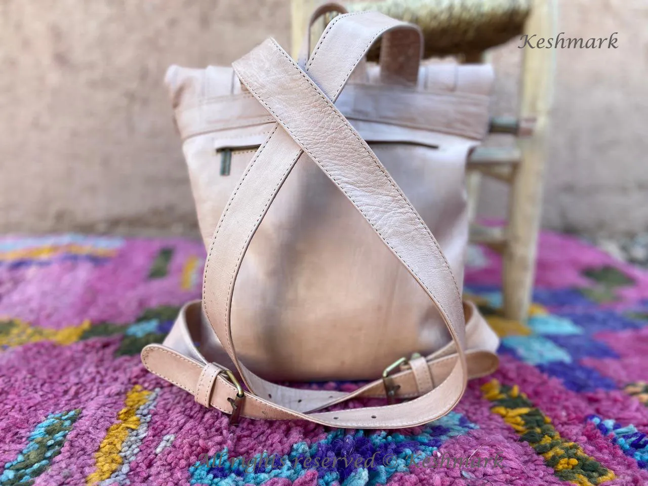 Leather Backpack Rucksack, Leather Travel Bag, Handmade Leather Laptop Backpack, Leather Bag