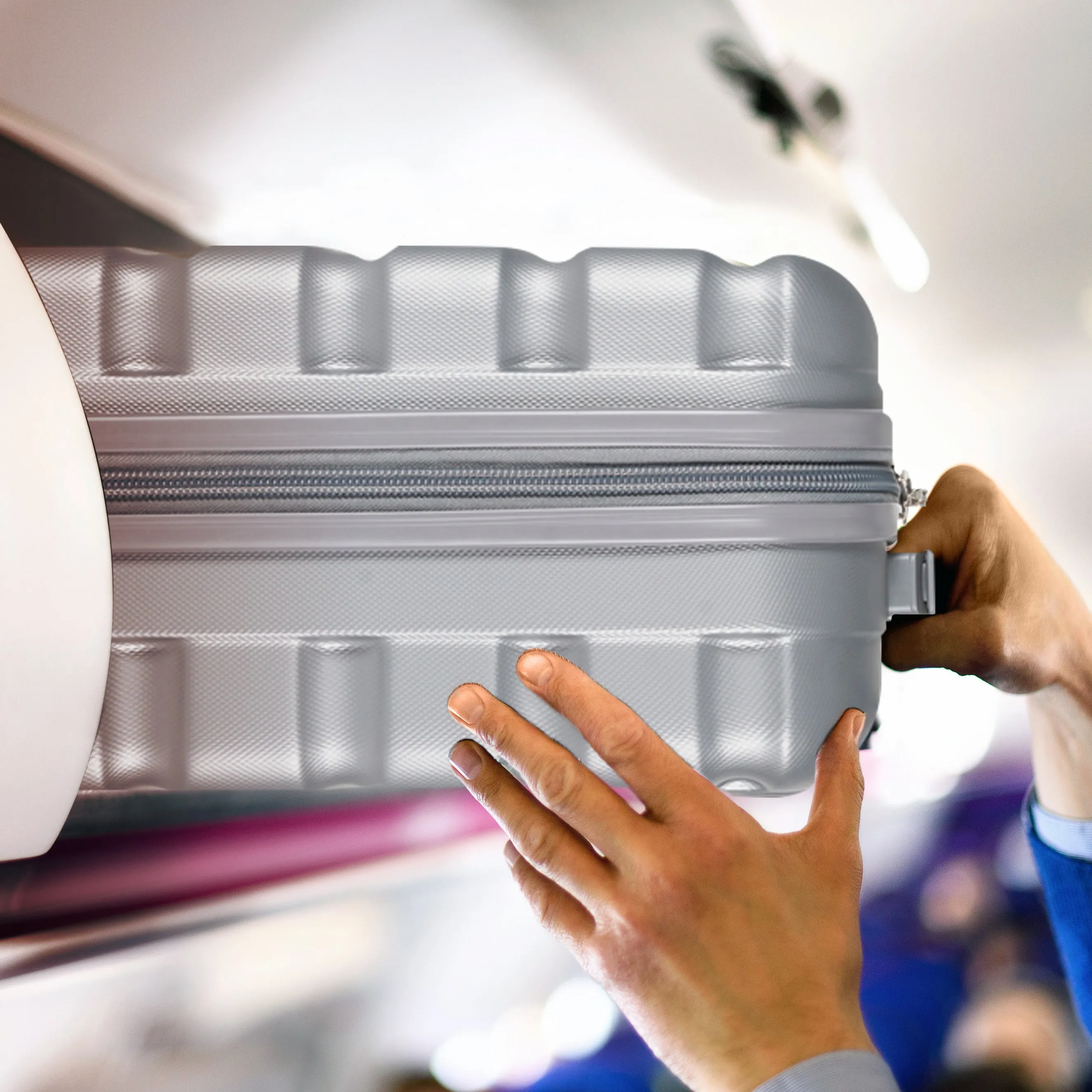 Lightweight 4 Wheel ABS Hard Case Suitcases Cabin & Hold Luggage Options 100  Airlines Approved