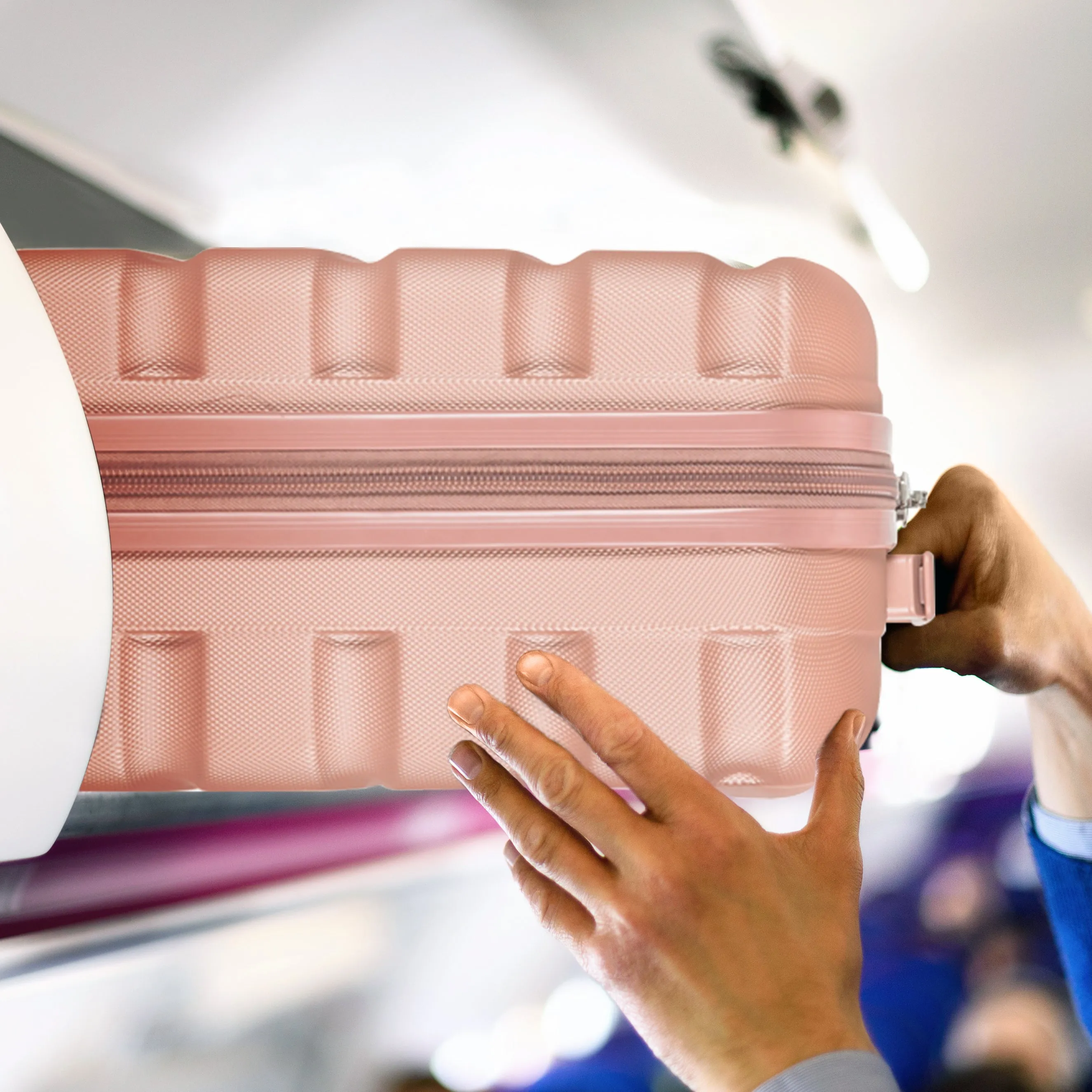 Lightweight 4 Wheel ABS Hard Case Suitcases Cabin & Hold Luggage Options 100  Airlines Approved