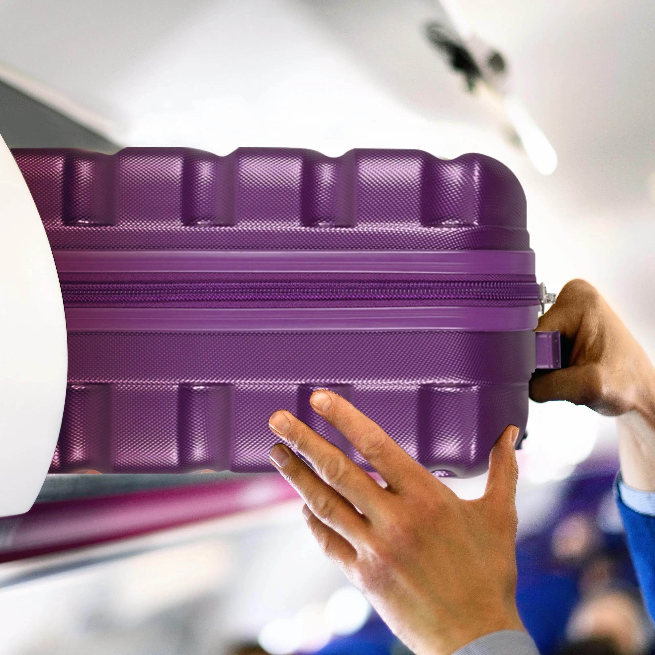 Lightweight 4 Wheel ABS Hard Case Suitcases Cabin & Hold Luggage Options 100  Airlines Approved