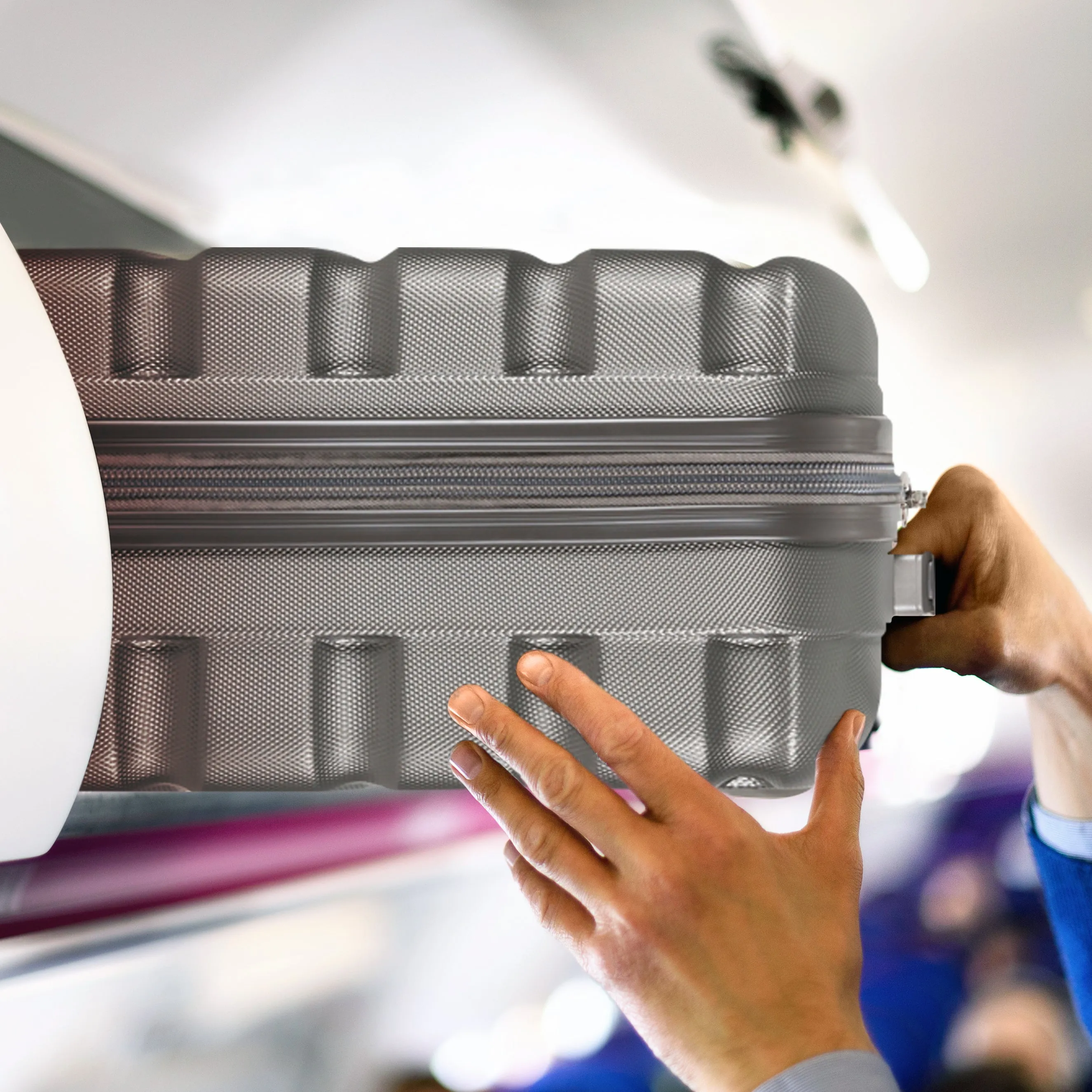 Lightweight 4 Wheel ABS Hard Case Suitcases Cabin & Hold Luggage Options 100  Airlines Approved