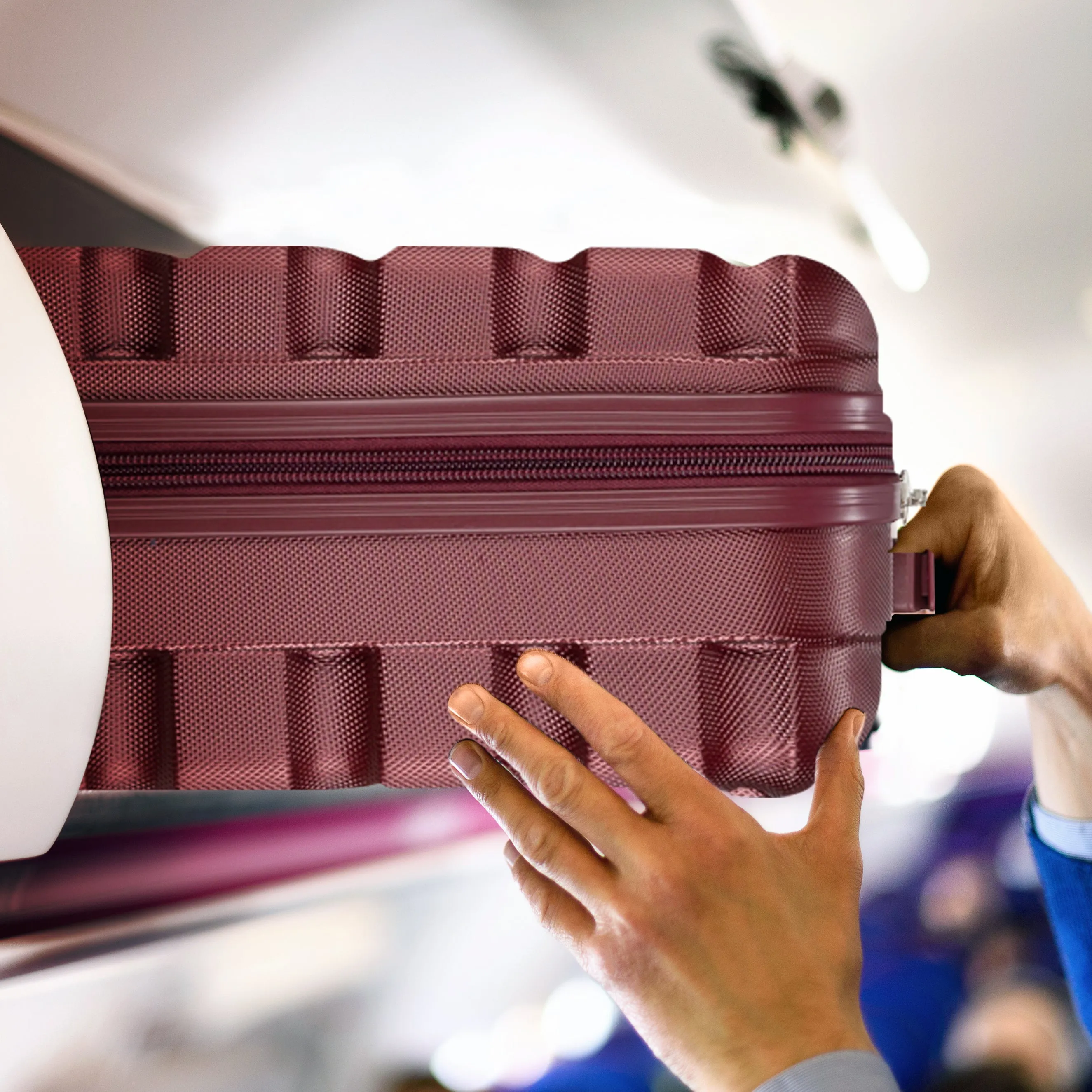 Lightweight 4 Wheel ABS Hard Case Suitcases Cabin & Hold Luggage Options 100  Airlines Approved