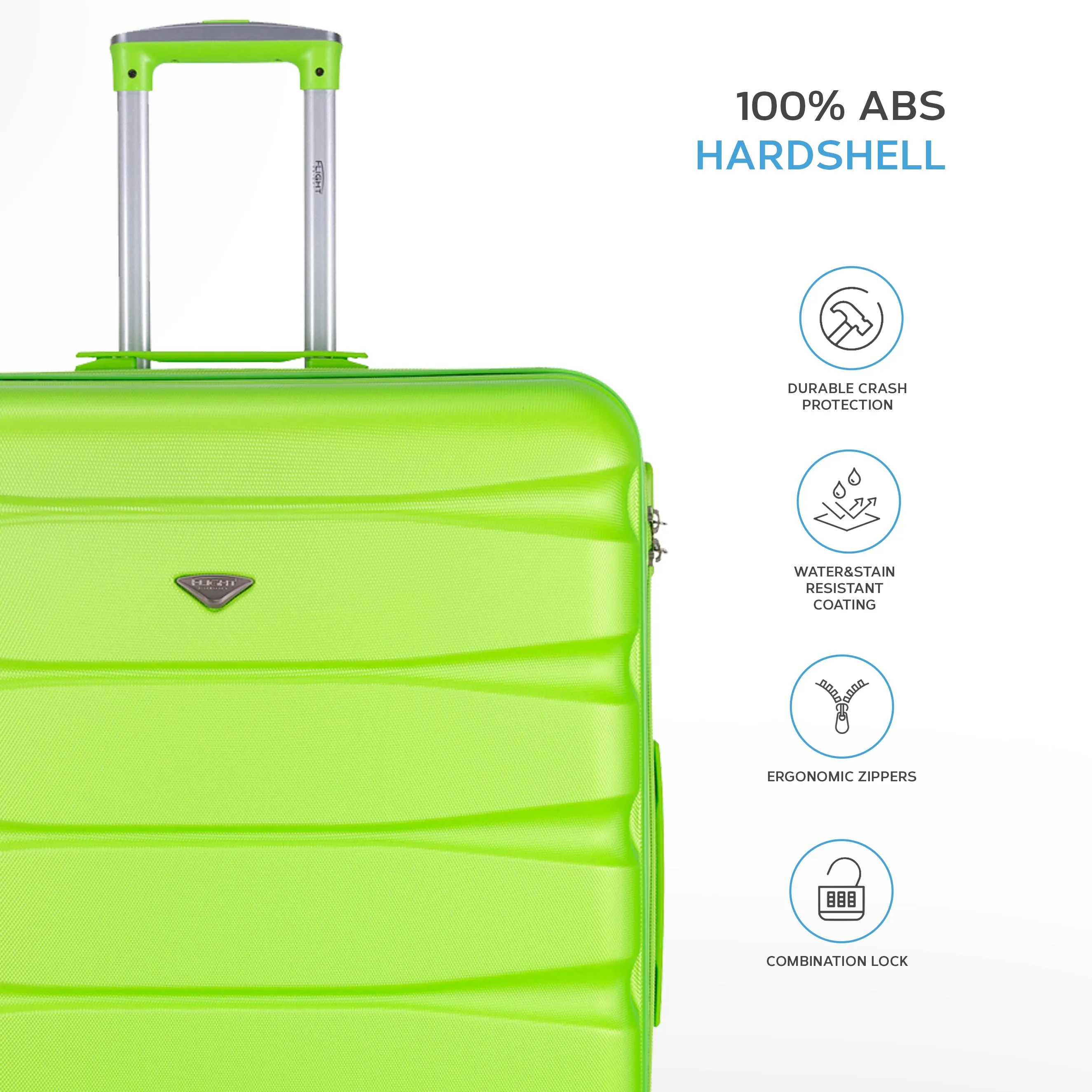 Lightweight 4 Wheel ABS Hard Case Suitcases Cabin & Hold Luggage Options 100  Airlines Approved