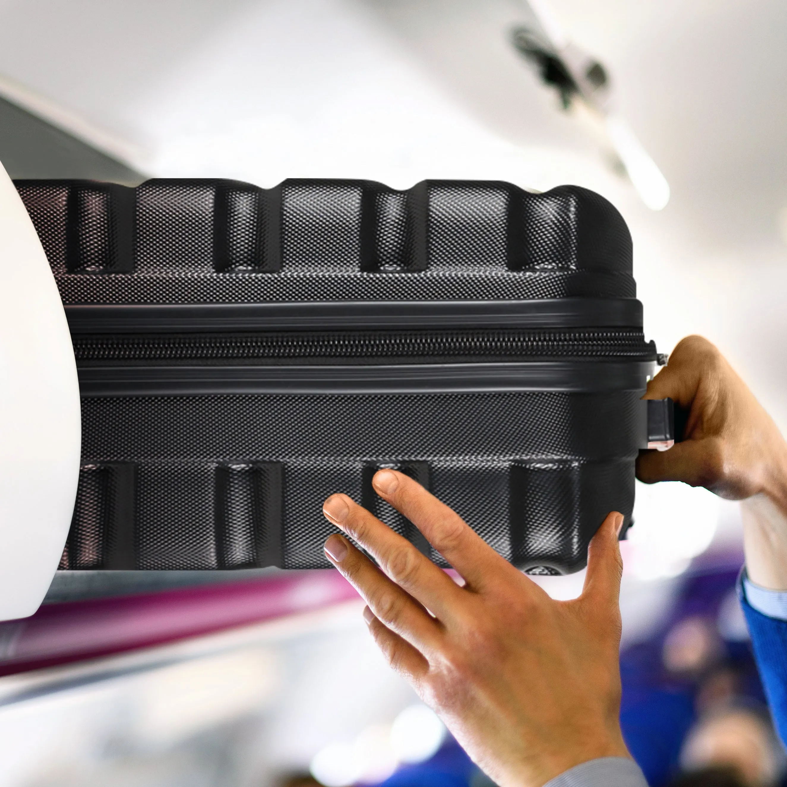 Lightweight 4 Wheel ABS Hard Case Suitcases Cabin & Hold Luggage Options 100  Airlines Approved