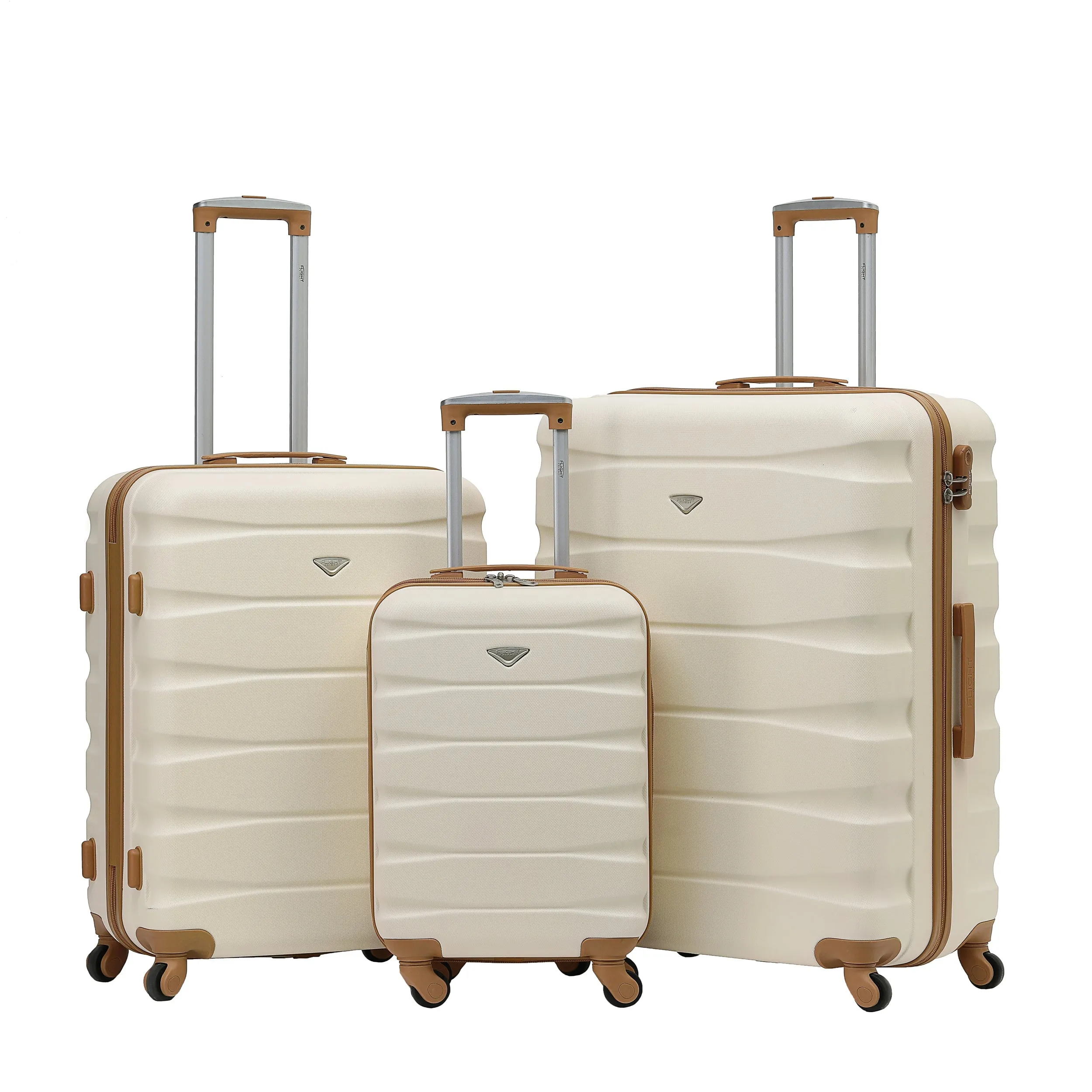 Lightweight 4 Wheel Hard Case Suitcases Cabin & Hold Luggage Emirates Approved