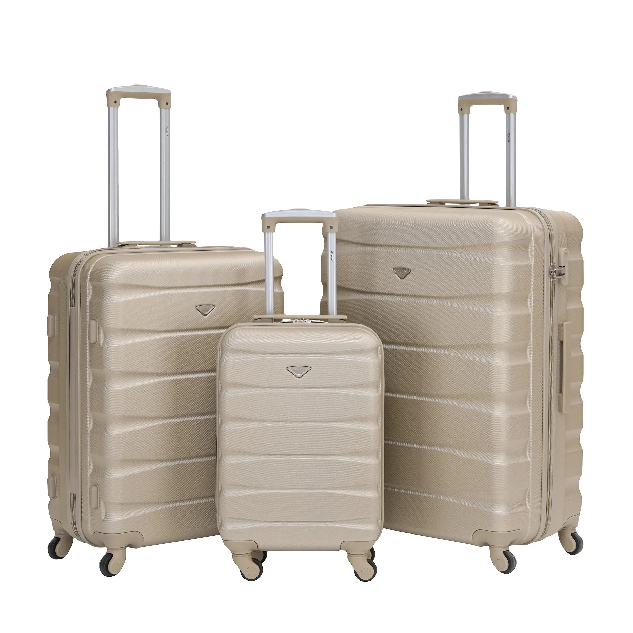 Lightweight 4 Wheel Hard Case Suitcases Cabin & Hold Luggage Emirates Approved