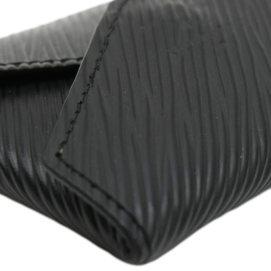 LOUIS VUITTON Kirigami Necklace Epi Leather Clutch Black