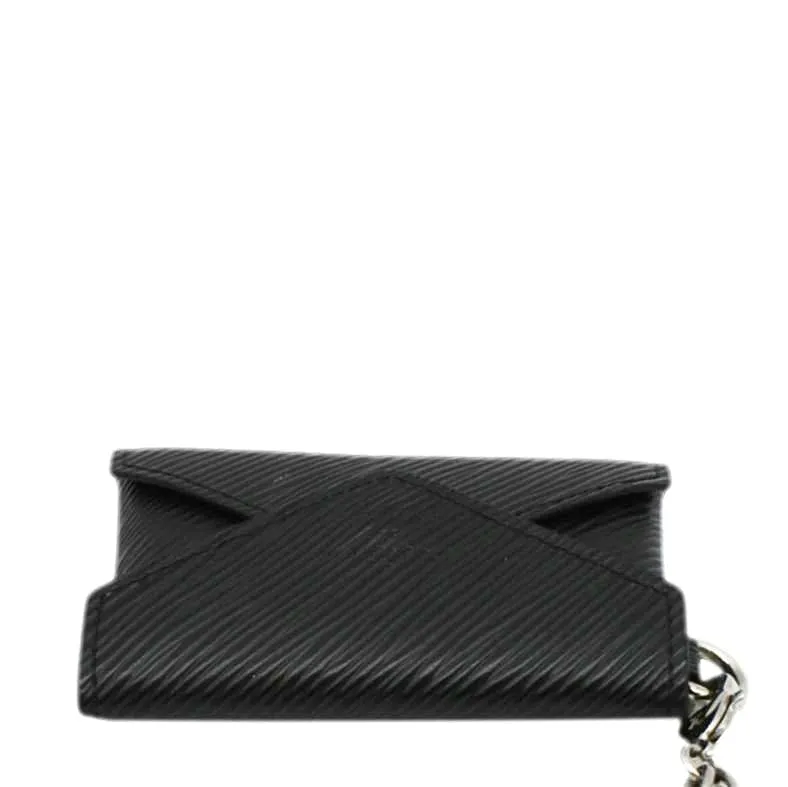 LOUIS VUITTON Kirigami Necklace Epi Leather Clutch Black
