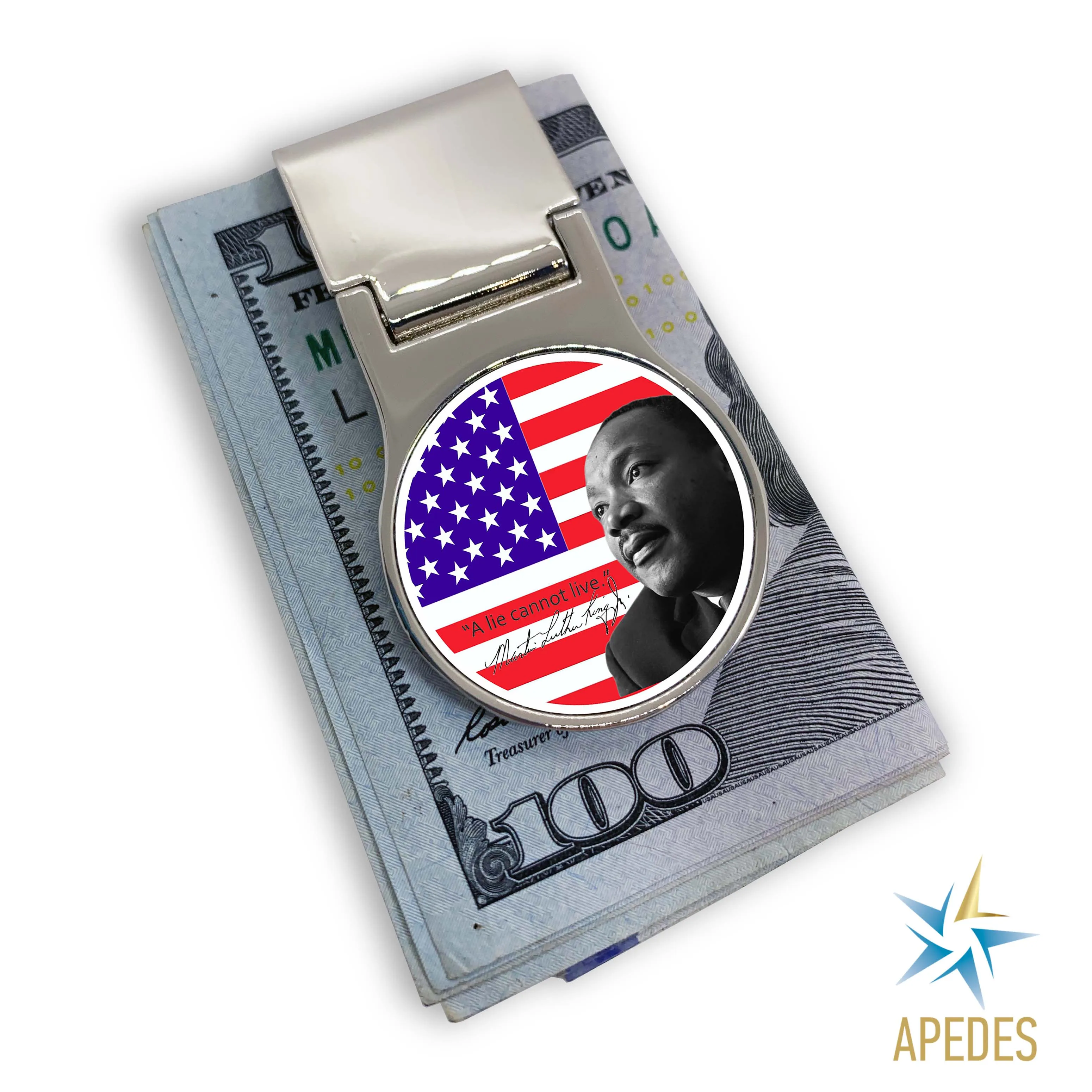 Martin Luther King Jr USA Flag Money Clip