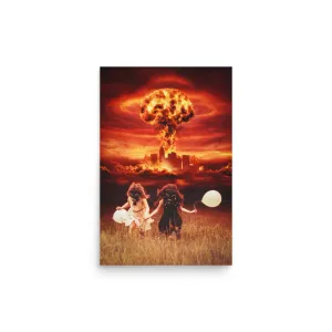 My Sisters Keeper – Eerie Gas Mask Unique Art Poster