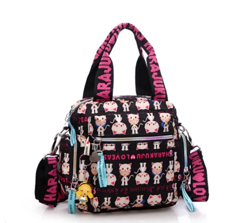 New woman candy color shoulder bag 2021 cowboy bag cute girl Harajuku baby handbag multi-functional Oxford cloth Messenger bag